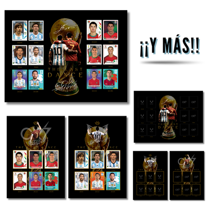 Plantillas con estampas mundialistas de los GOATS