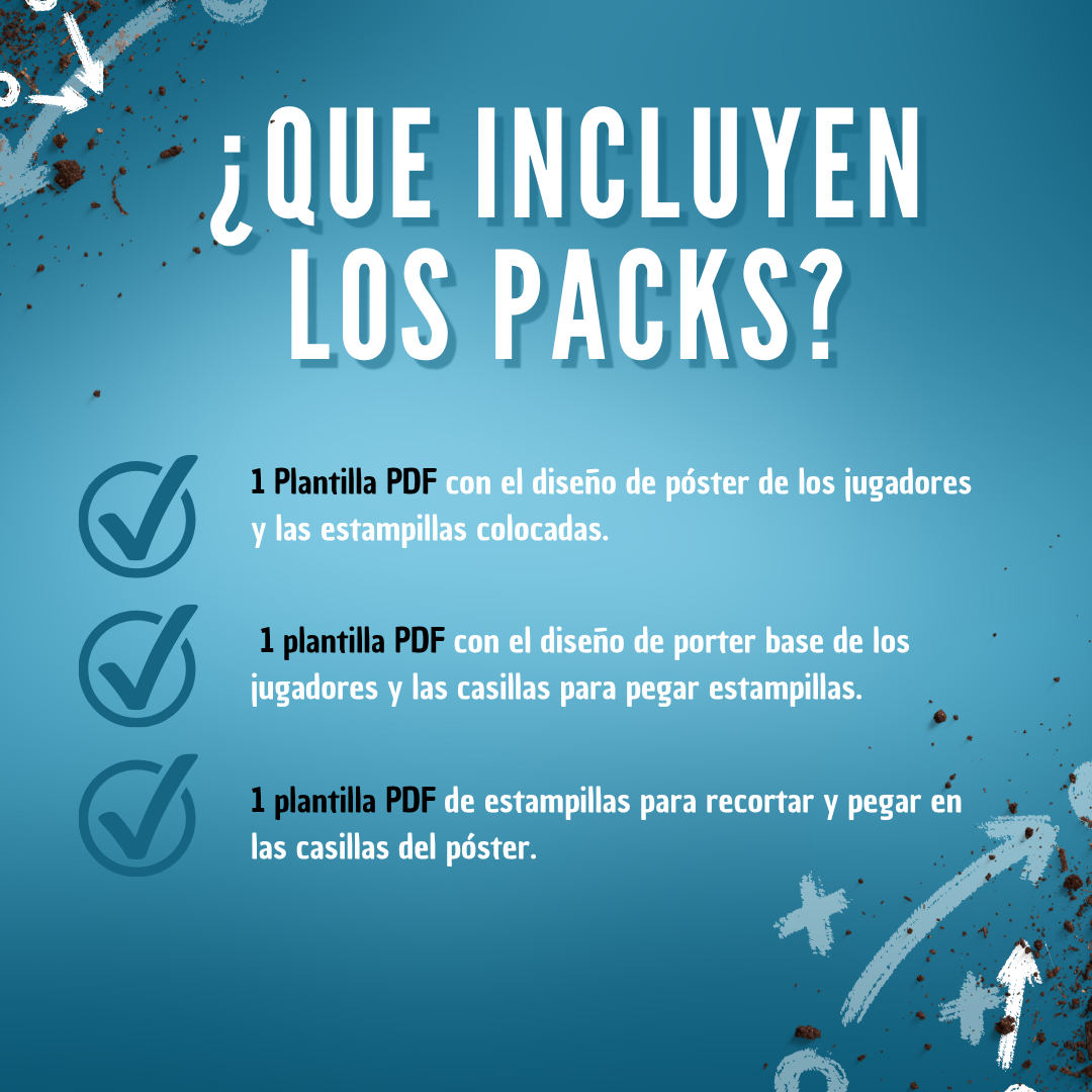 Plantillas con estampas mundialistas de los GOATS
