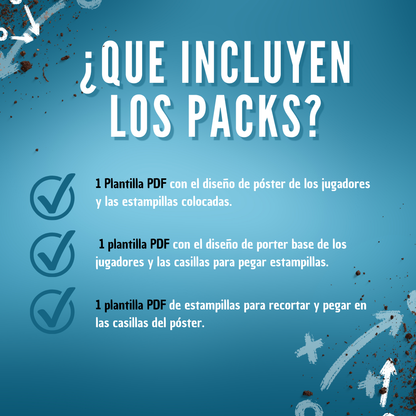 Plantillas con estampas mundialistas de los GOATS